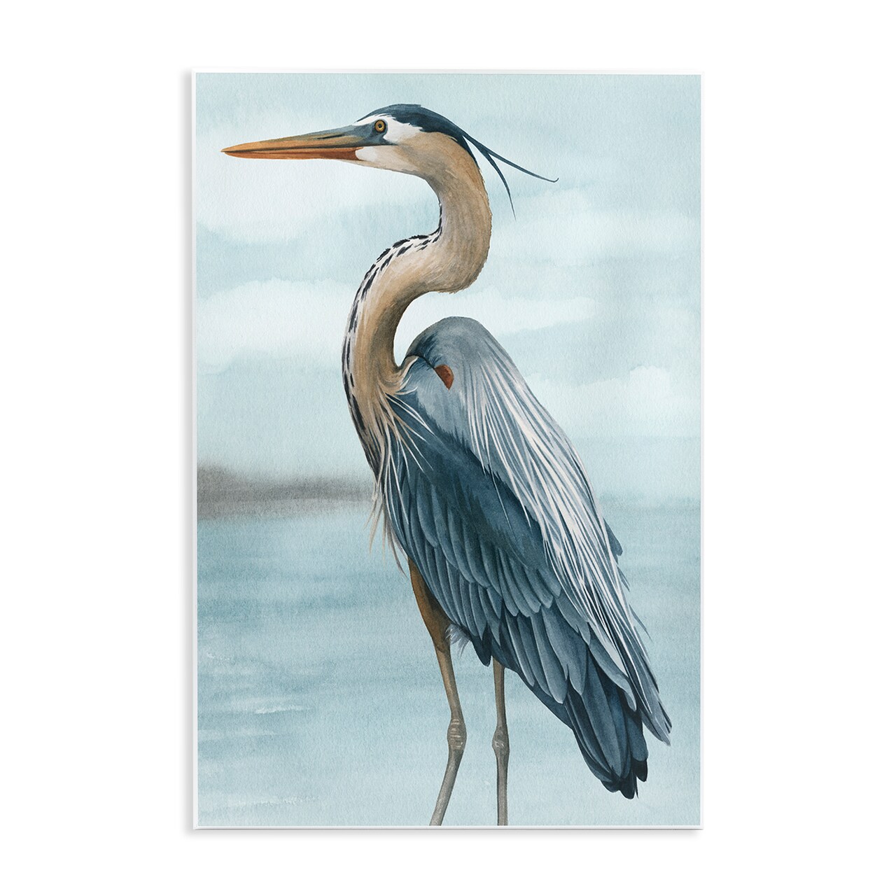 Stupell Industries Heron Bird on Beach Wall Plaque Design By Grace Popp